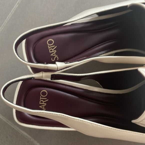 Sarto pumps open heel in ivory nwt - Picture 14 of 17